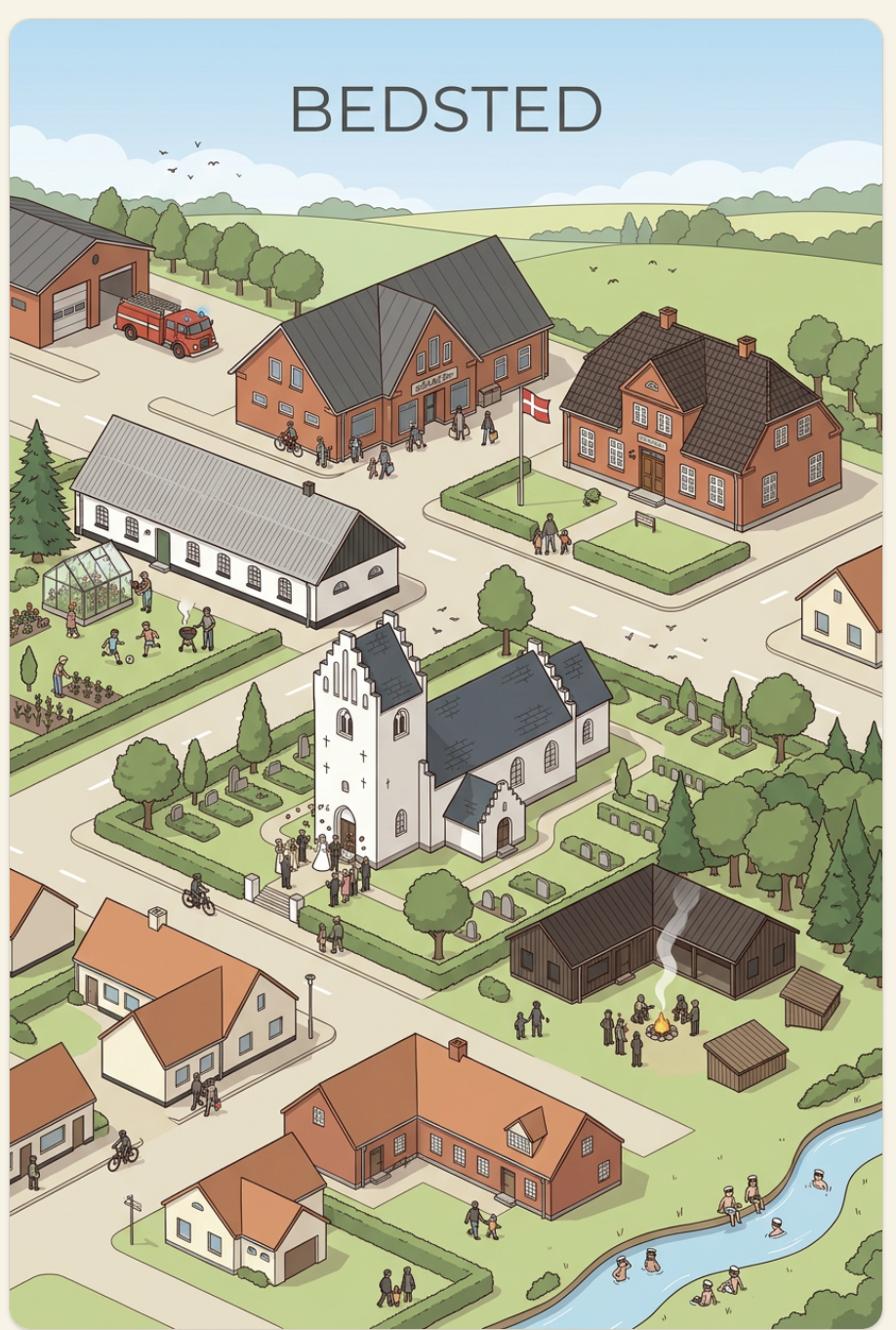 Eksempel: håndtegnet plakat fra Bedsted
